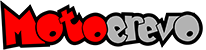 Motoerevo Logo oder Schriftzug in roter und grauer Schrift