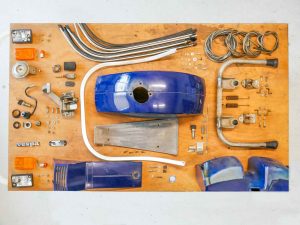 Vespa PK 50 Rahmen vorne Einzelteile