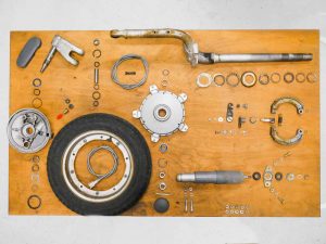 Vespa PK 50 Schwinge Einzelteile