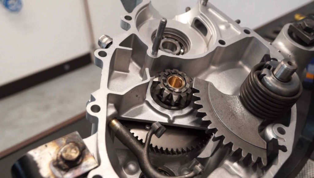 Vespa PK Motor Kickstarterritzel Kickstarterzahnrad eingebaut